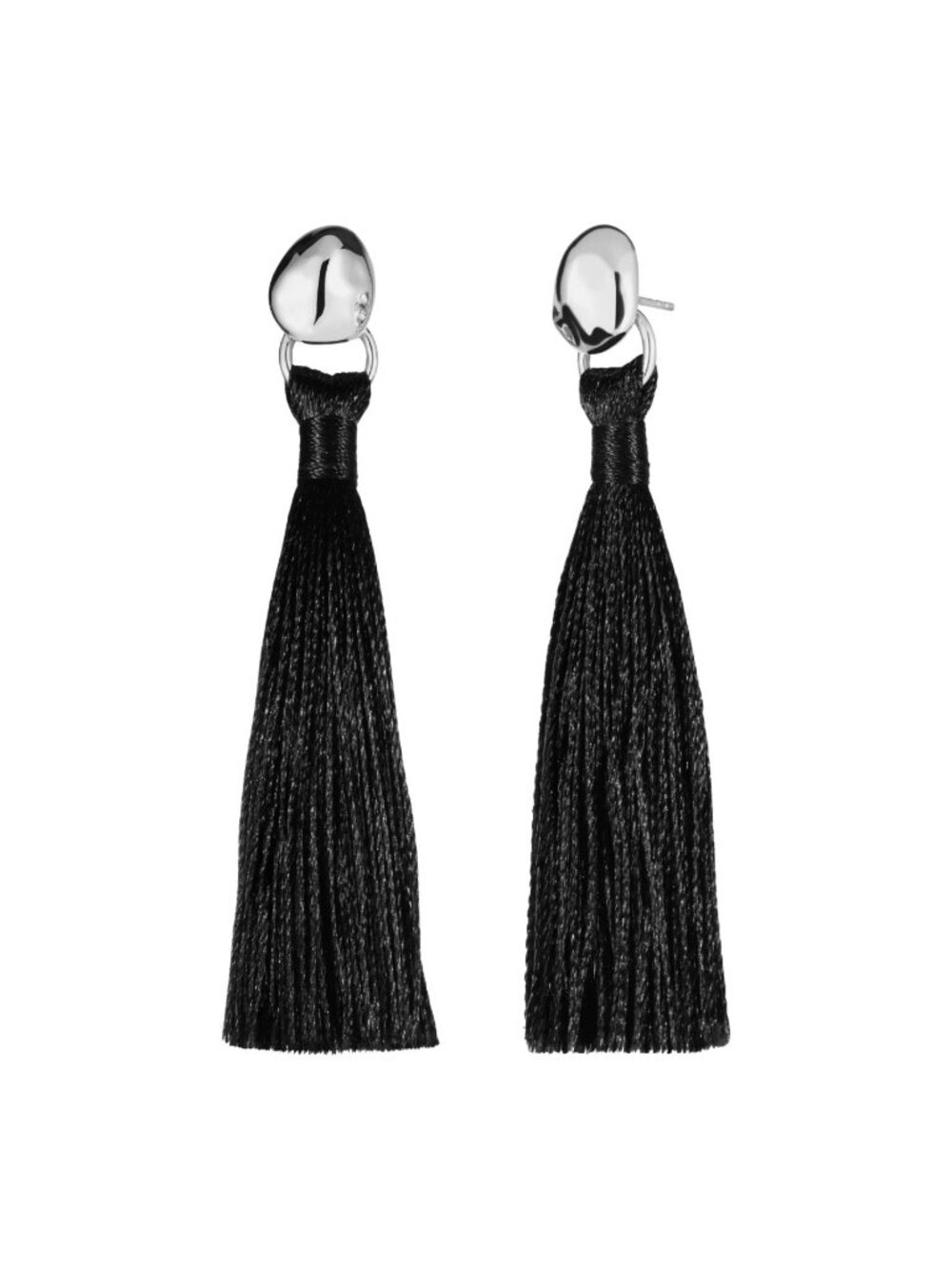 Ring Concierge Coco Tassel Earrings Silver NEW in Box $178
